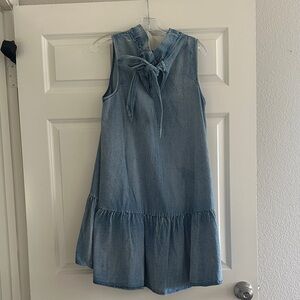 Mazik Light Blue Denim Sleeveless Dress
